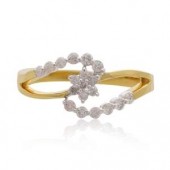 Designer Ring with Certified Diamonds in 18k Yellow Gold - LR1542P